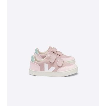 Veja V-12 CANVAS Kids' Shoes Pink | NZ 803HAP